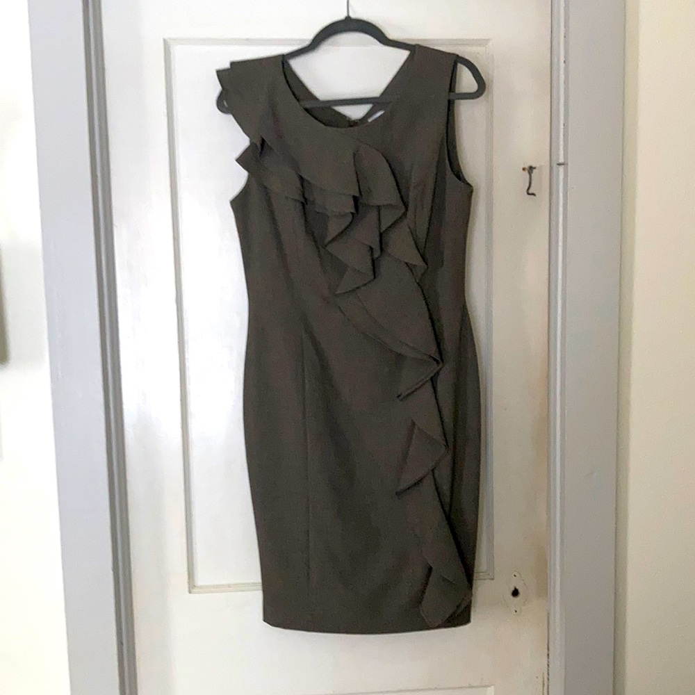 Calvin Klein Ruffle Detail Pencil Dress